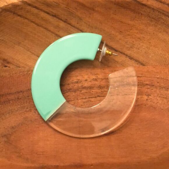 Sugarfix by BaubleBar | Acrylic Two Tone Hoops | 2.25” Diameter - Picture 2 of 2